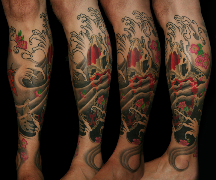 clareketon_tattoo_fish_oriental_leg