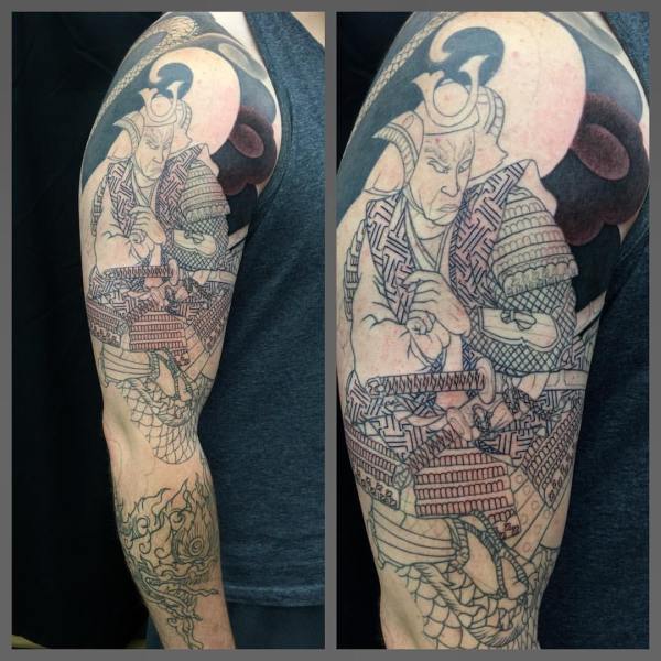 clareketontattoos_wip_samuri_sleeve_tattoo