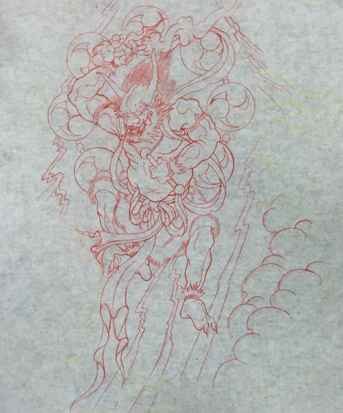 clareketon_wip_raijin_tattoo