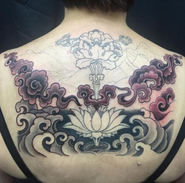 clareketontattoos_wip_nepal_tibetan_cloudtattoo