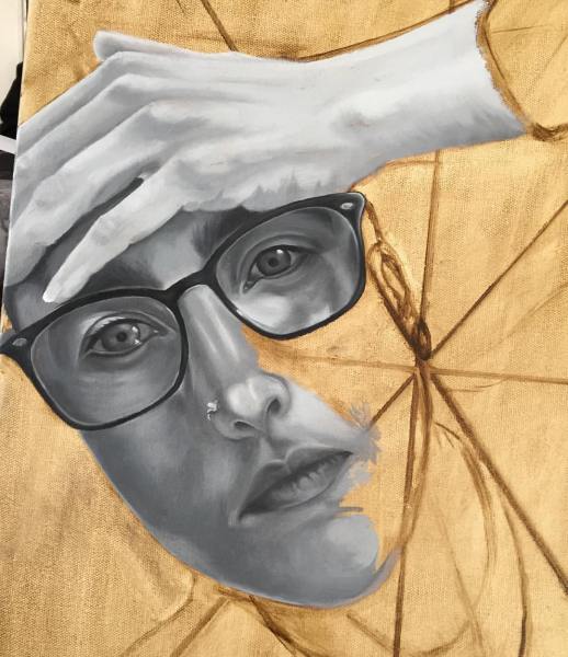 clareketontattoos_painting_selfportrait_wip