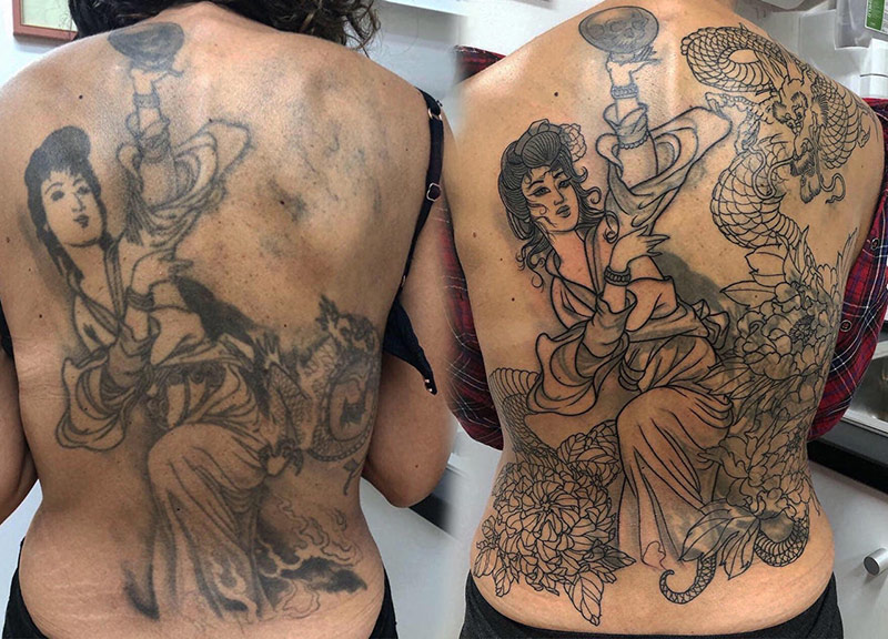 ‘Nuwa'- Chinese Goddess full back coverup